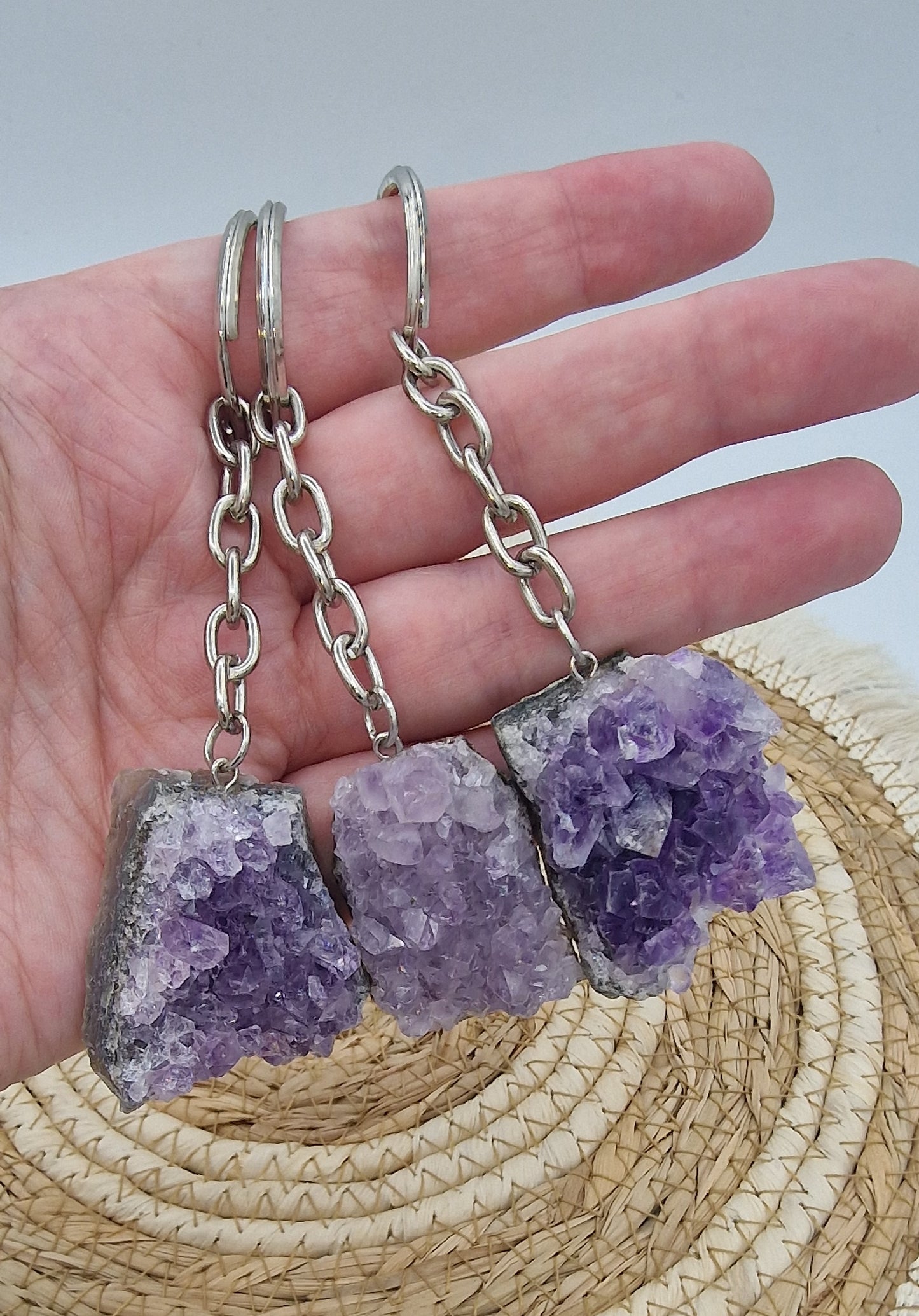 Sleutelhanger Amethist cluster