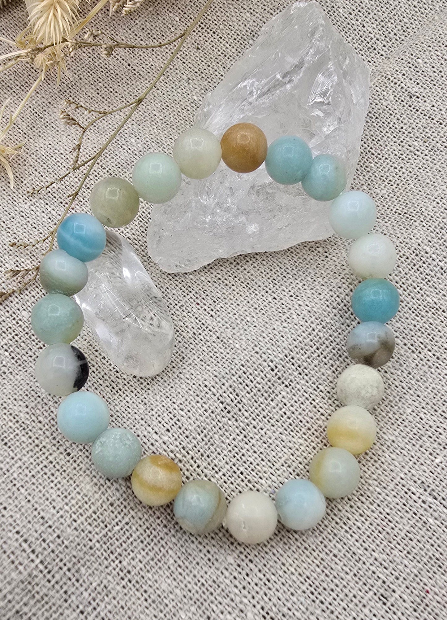 Amazoniet kogelarmband 8mm