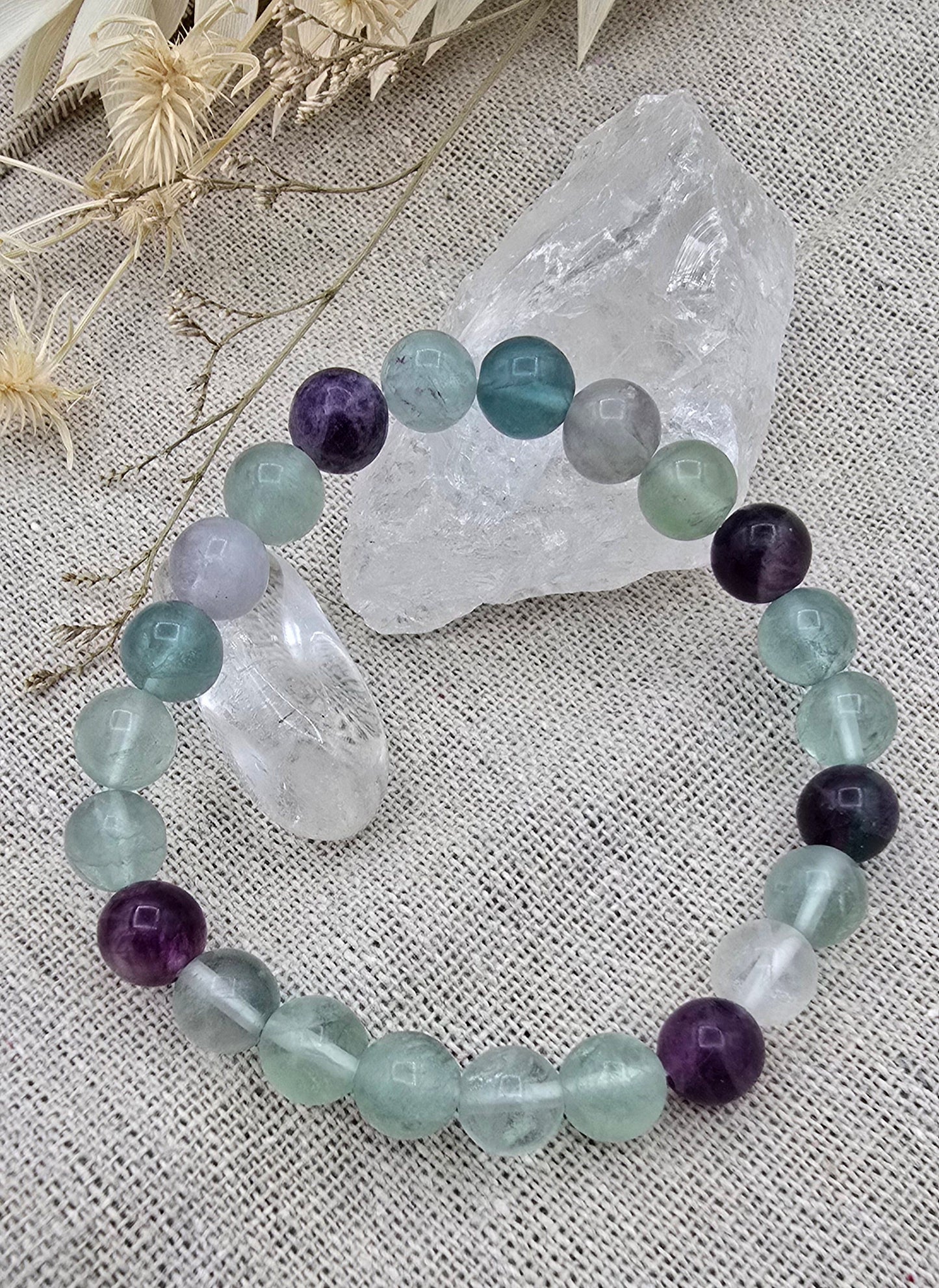 Fluoriet kogelarmband 8mm