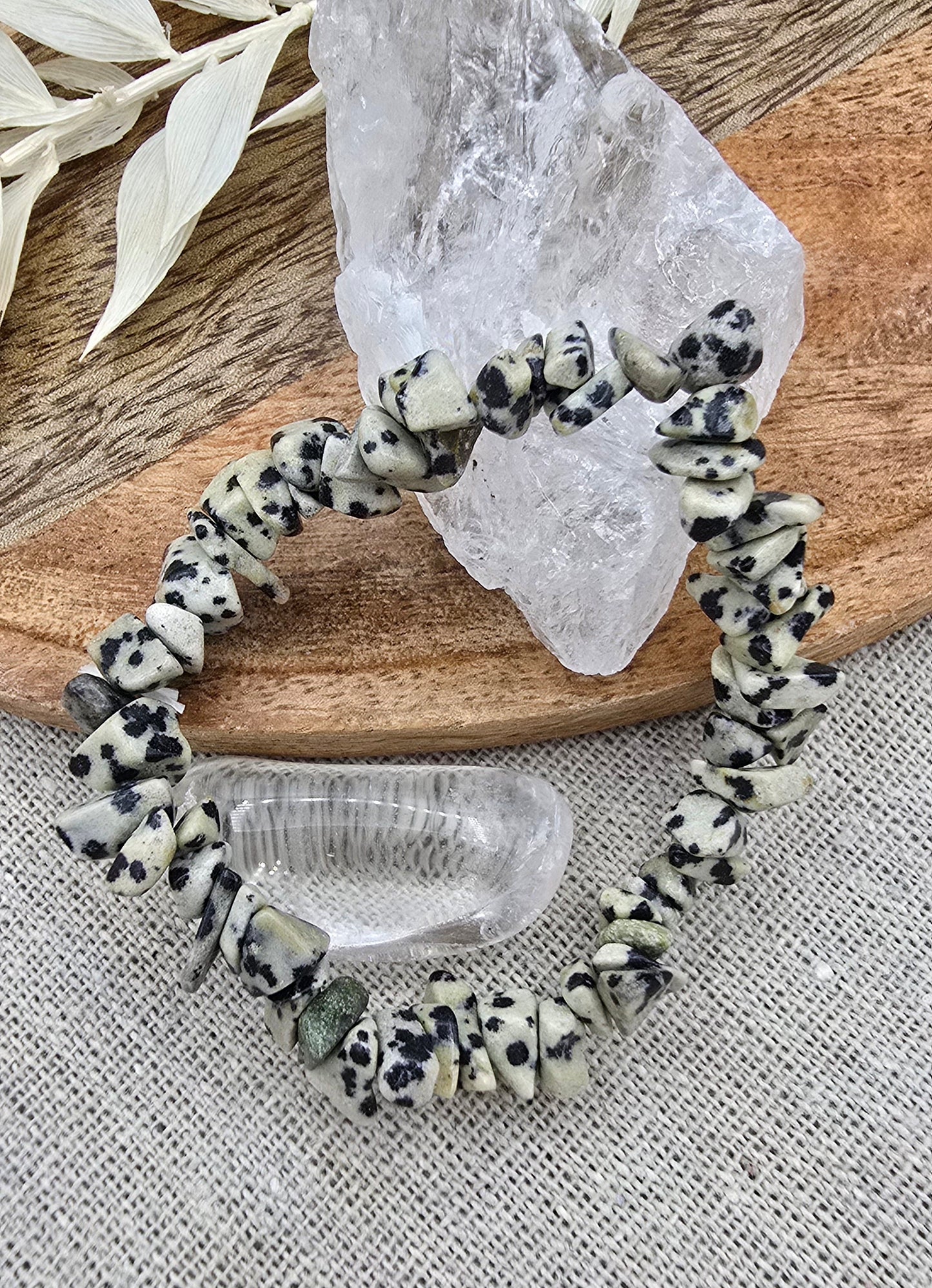 Jaspis dalmatiër splitarmband