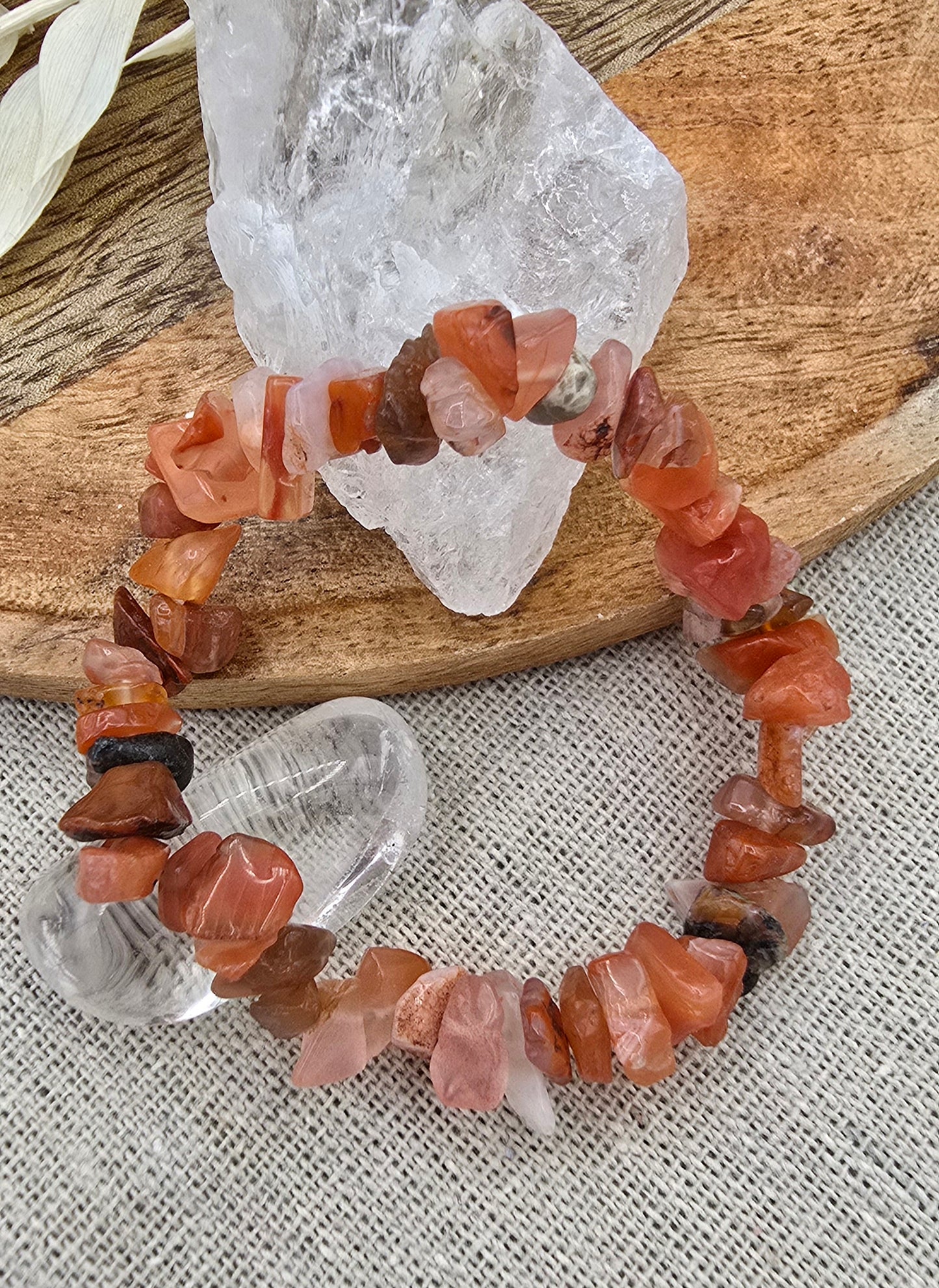 Carneool splitarmbandje