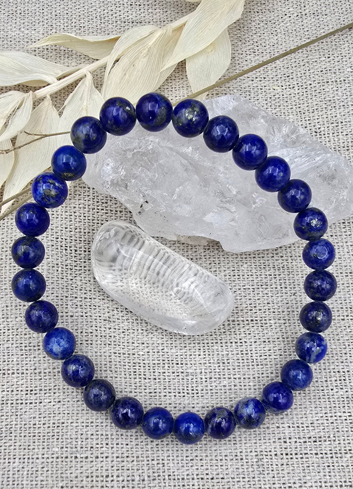 Lapis lazuli A kwaliteit kogelarmband 6mm