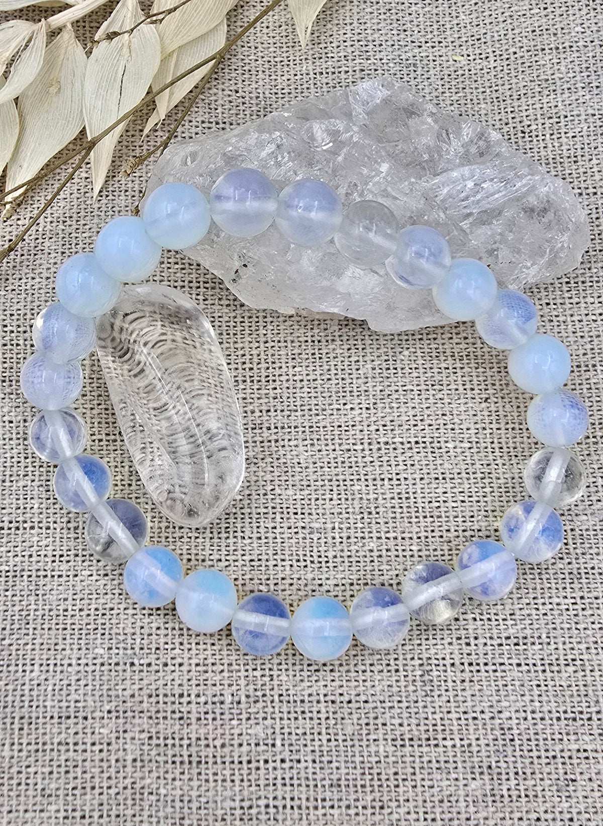 Opaliet kogelarmband 8 mm