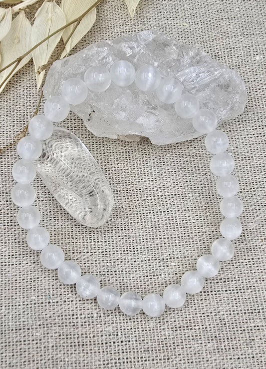 Seleniet kogelarmband 6mm