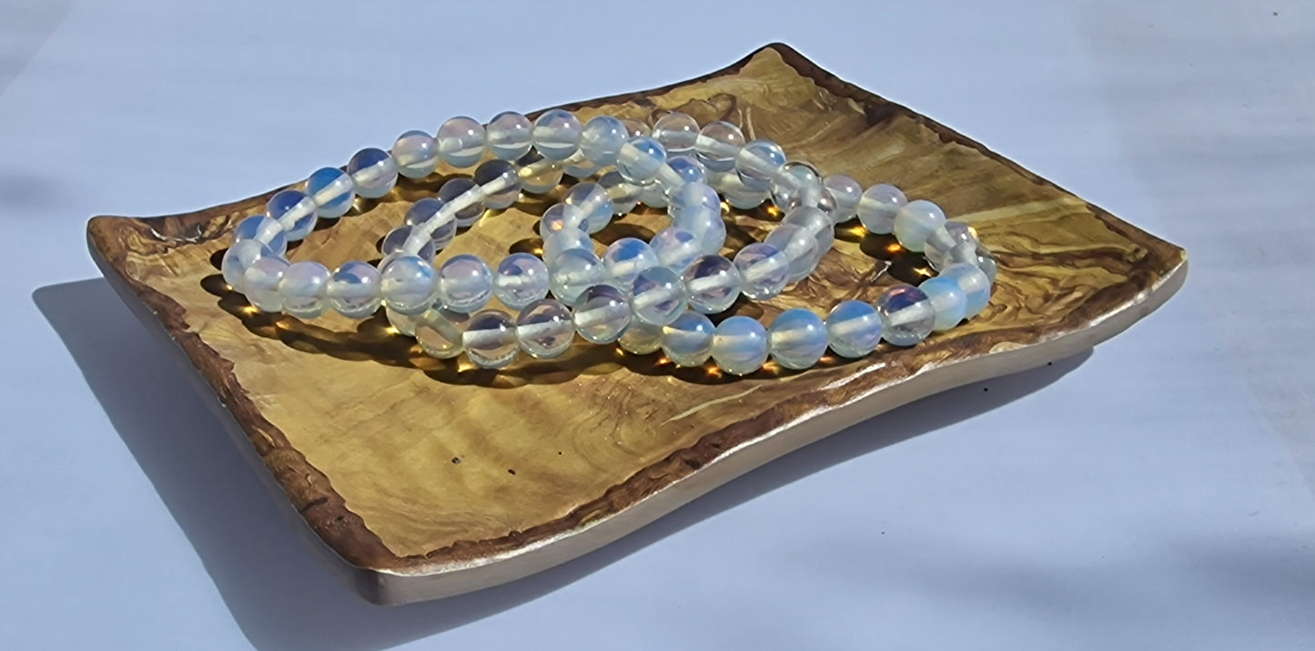 Opaliet kogelarmband 8mm