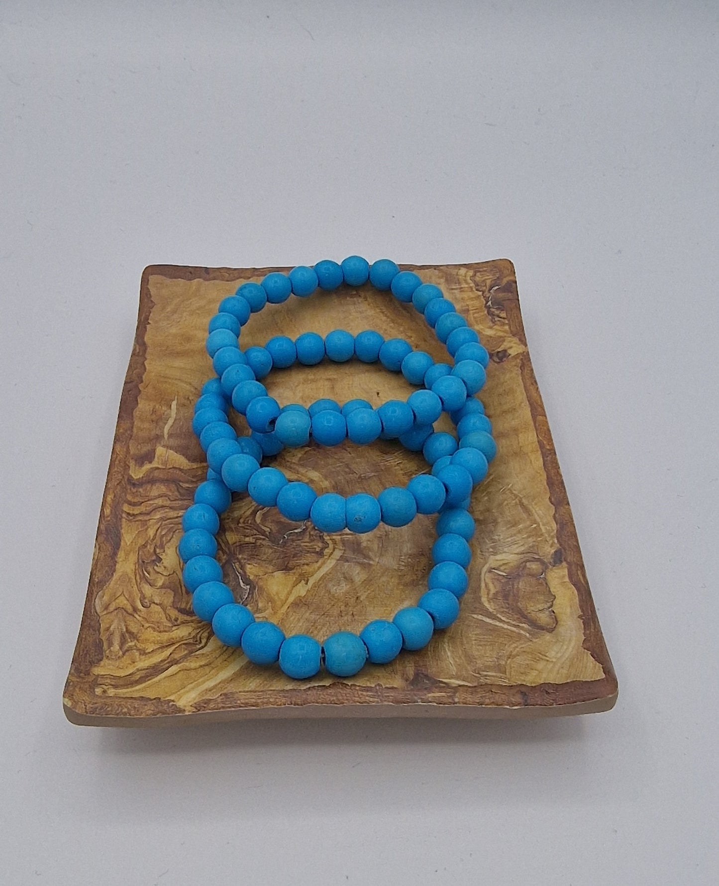 Howliet blauw kogelarmband 8mm