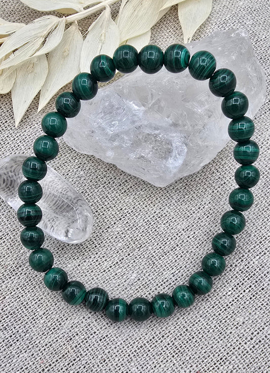 Malachiet kogelarmband 6mm