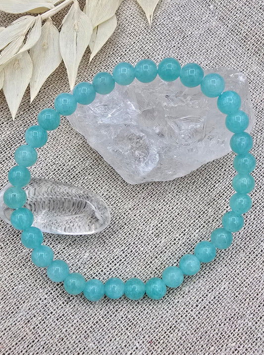 Amazoniet AA kwaliteit kogelarmband 6mm