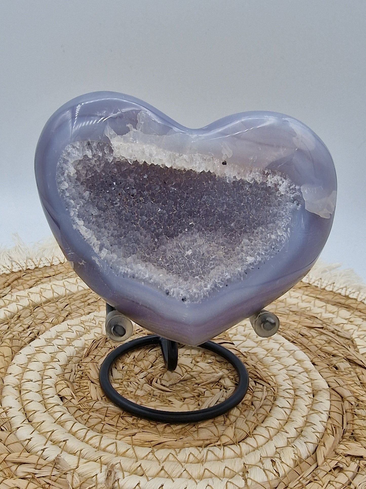 Druzy Agaathart op standaard