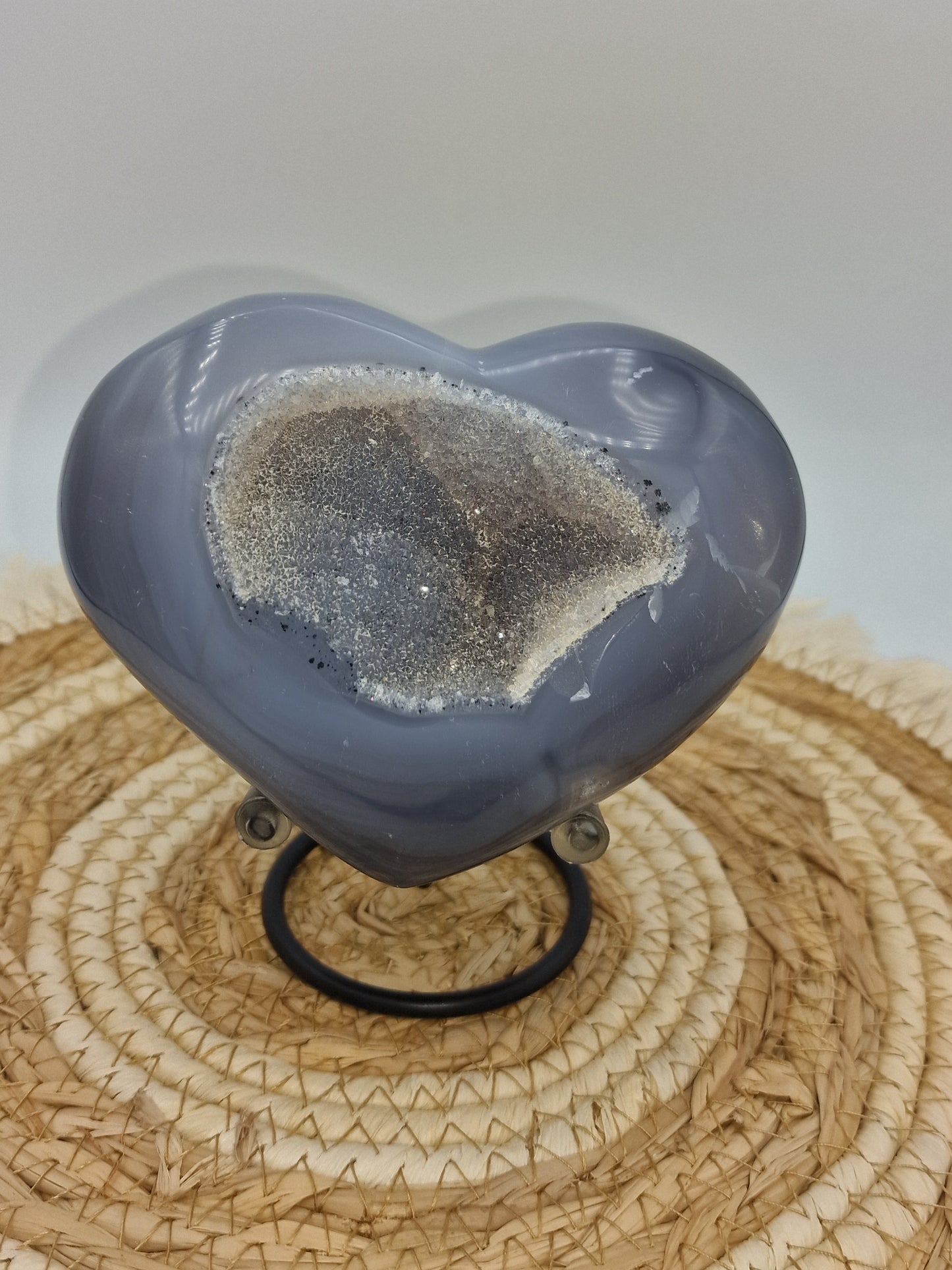 Druzy Agaathart op standaard