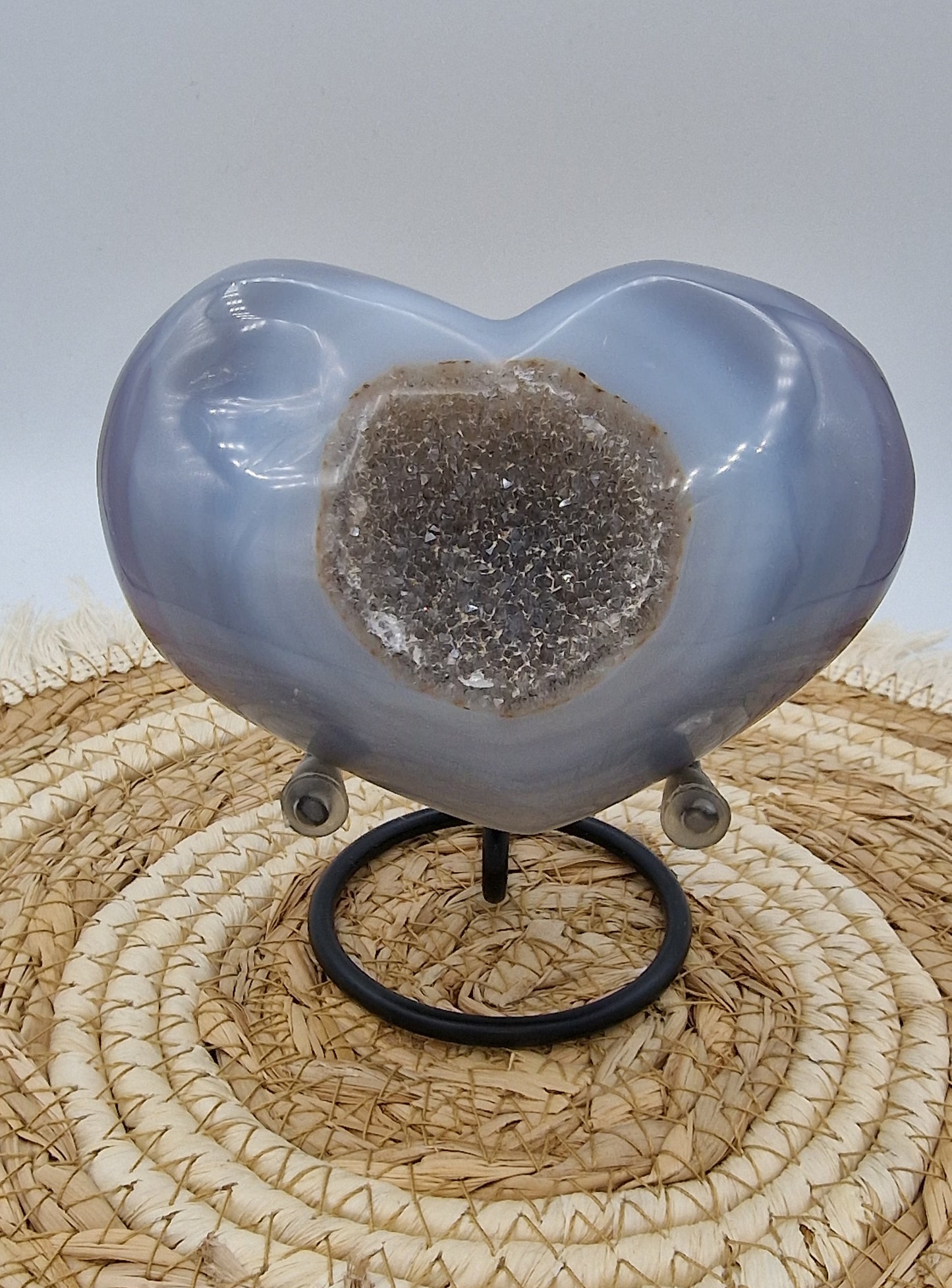 Druzy Agaathart op standaard