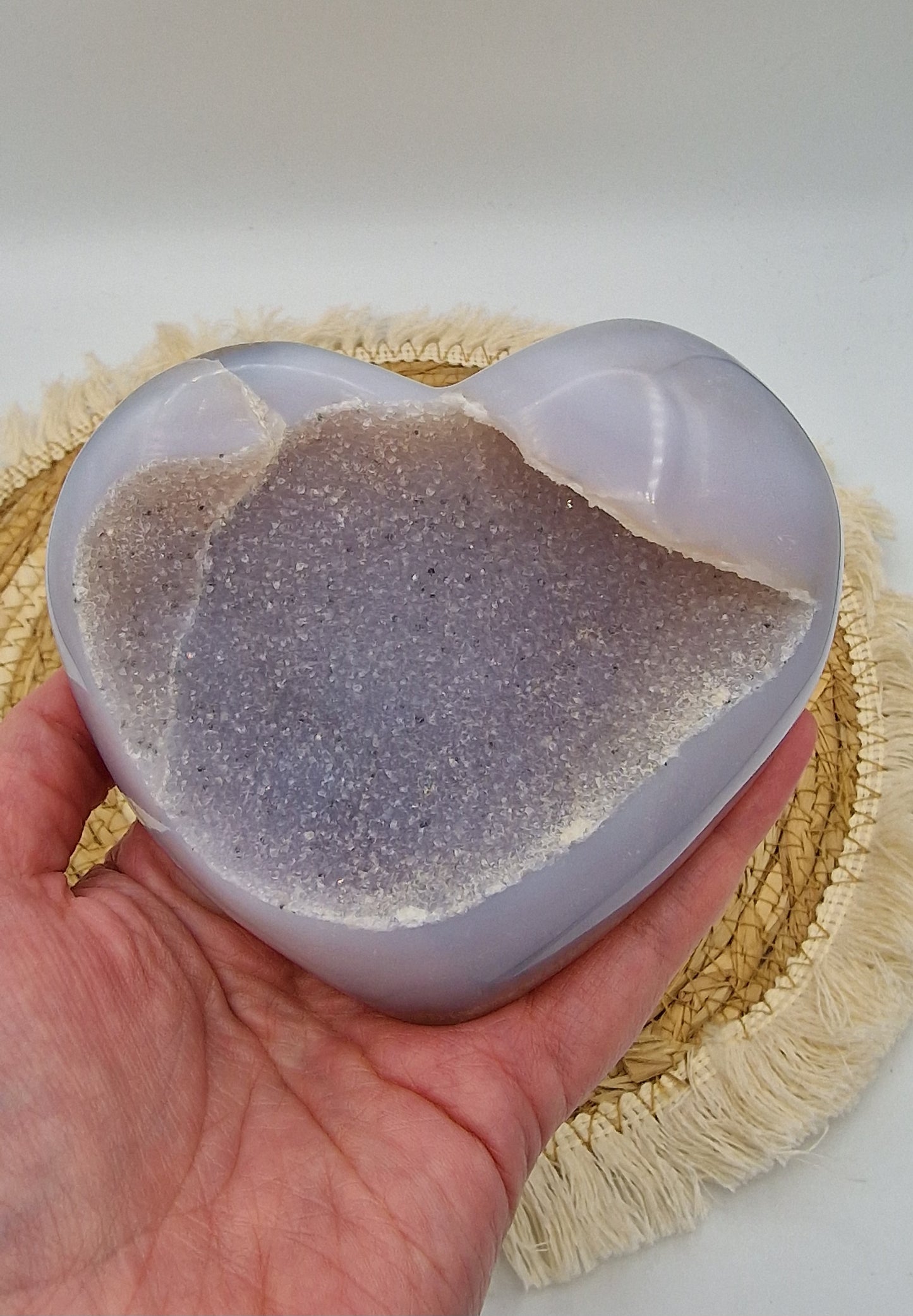 Druzy Agaathart op standaard