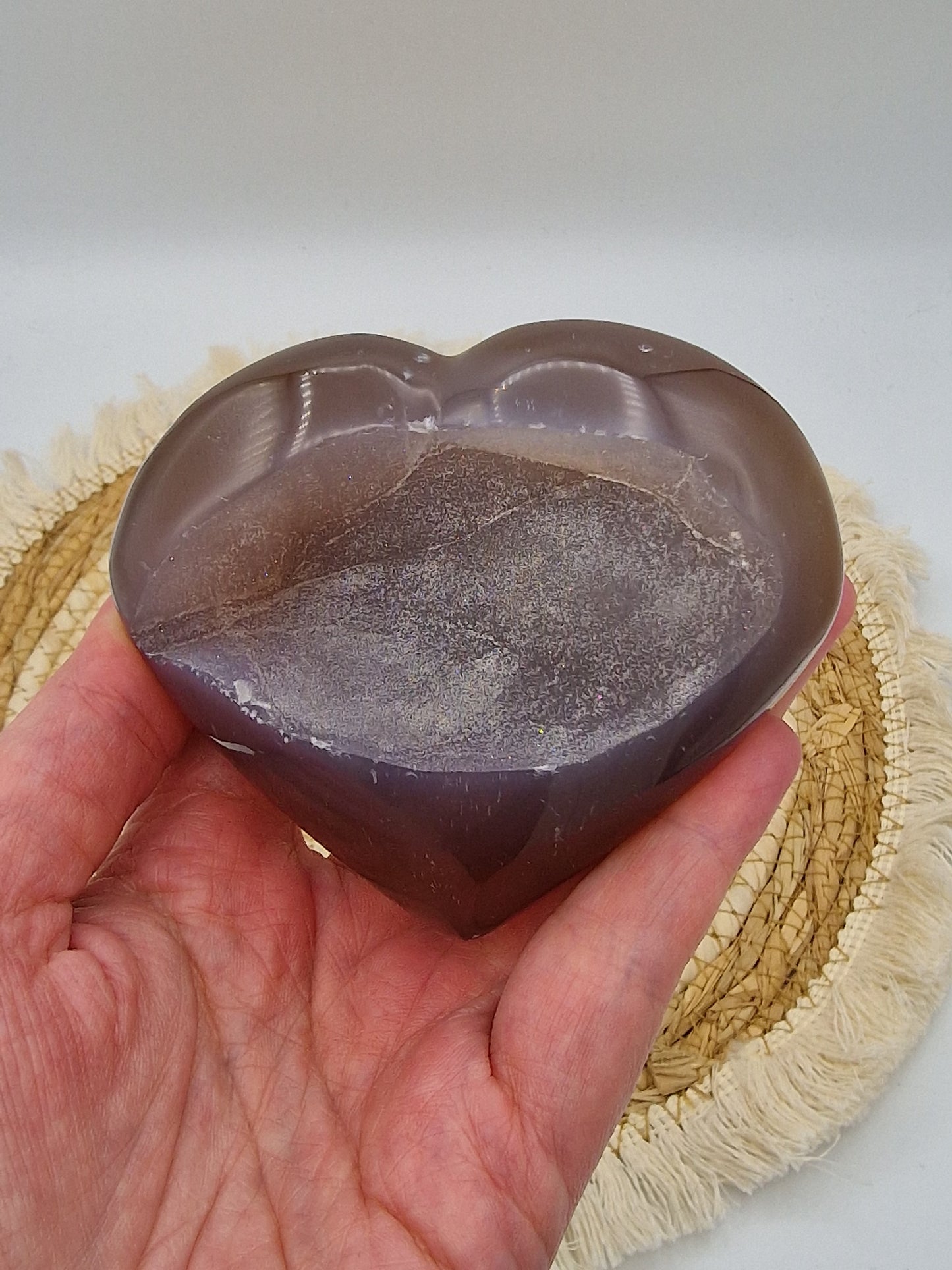 Druzy Agaathart op standaard