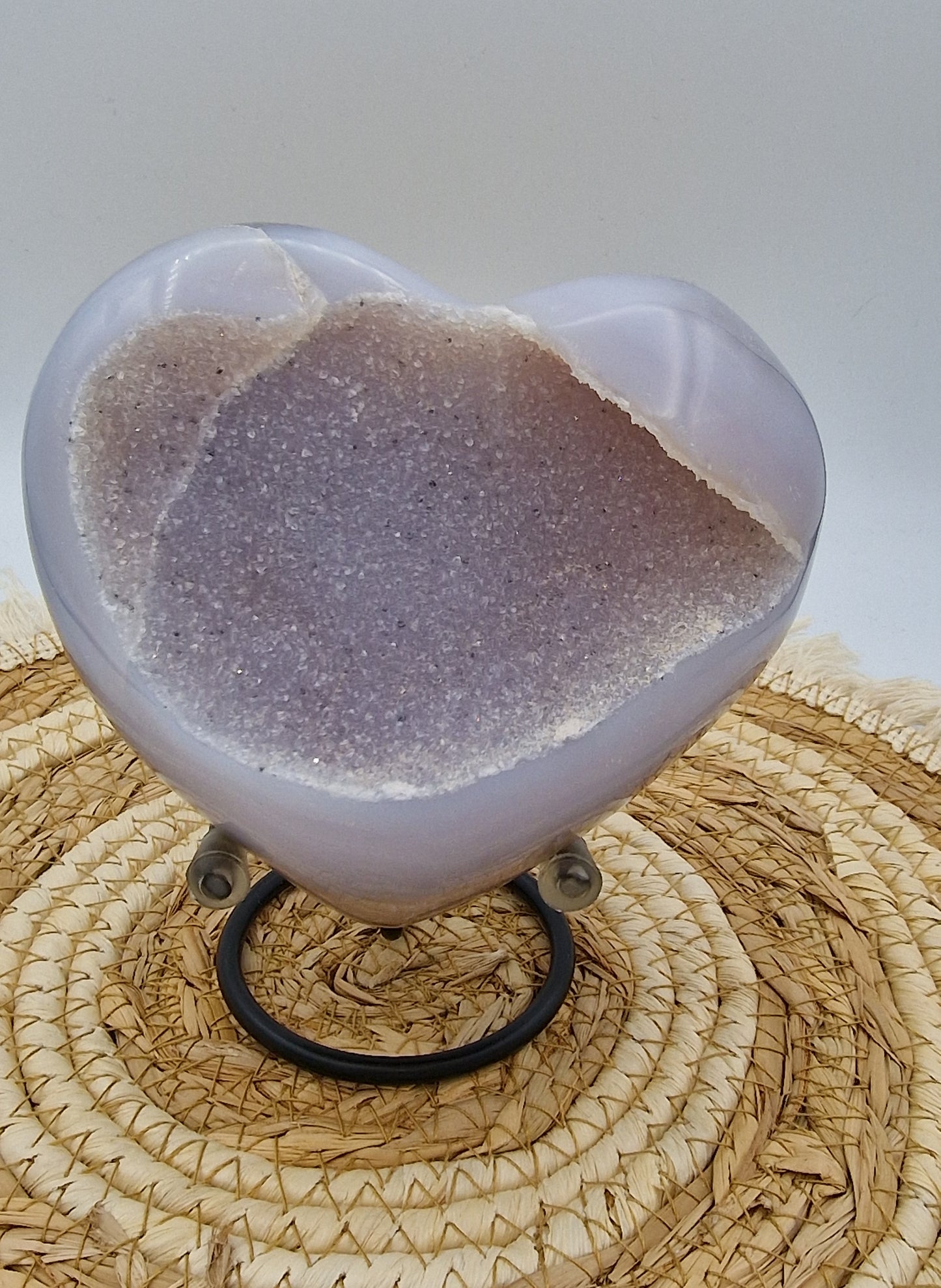 Druzy Agaathart op standaard