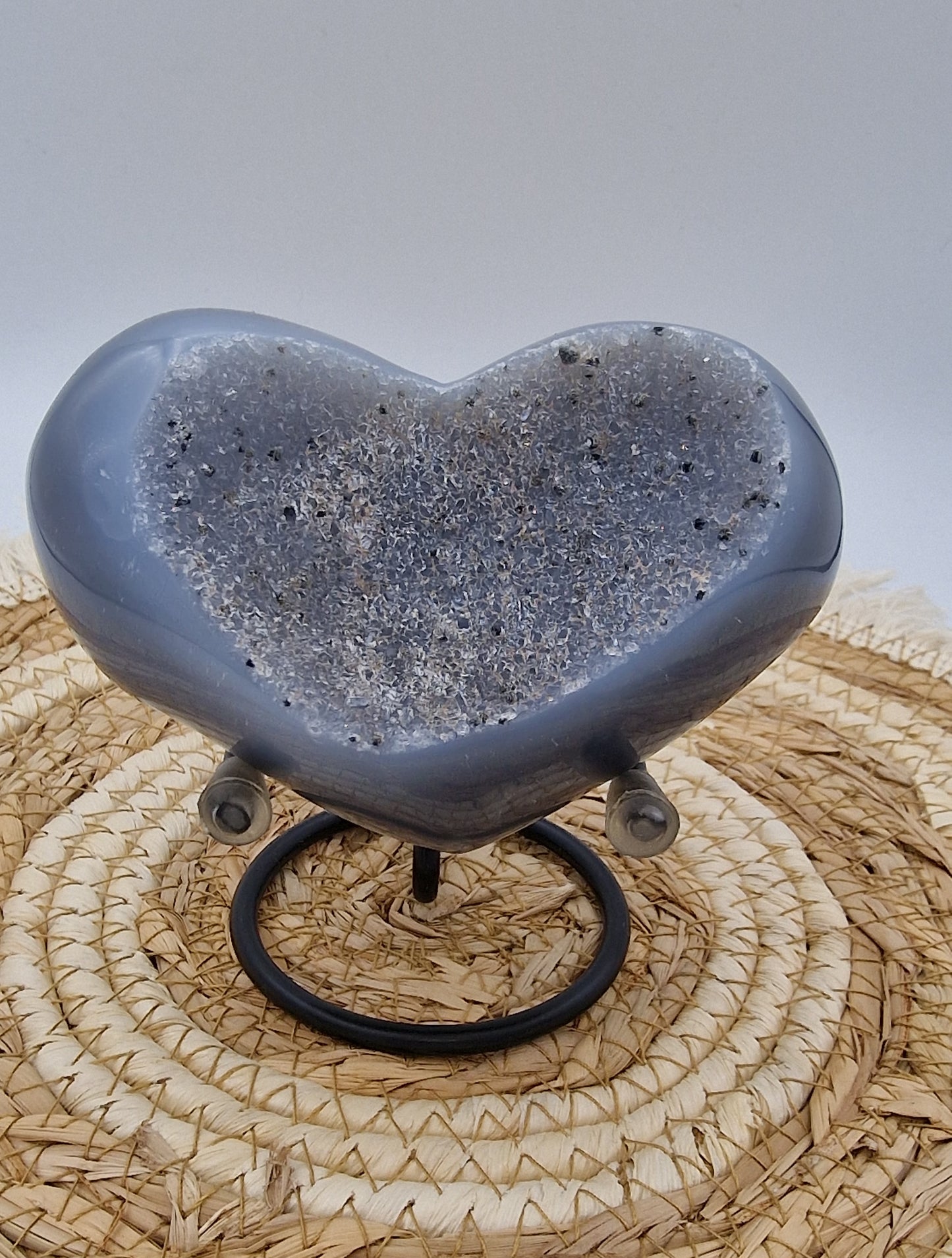 Druzy Agaathart op standaard