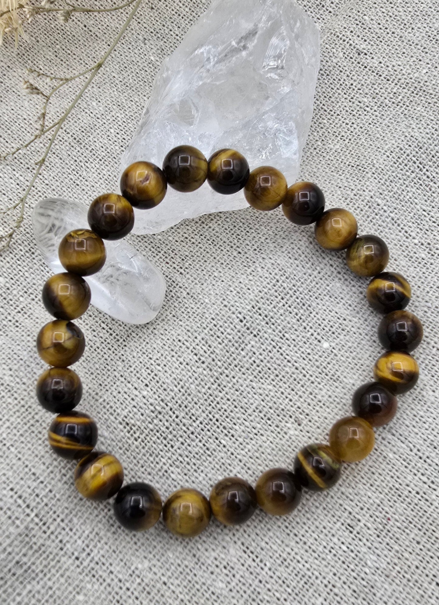 Tijgeroog Kogelarmband 8mm