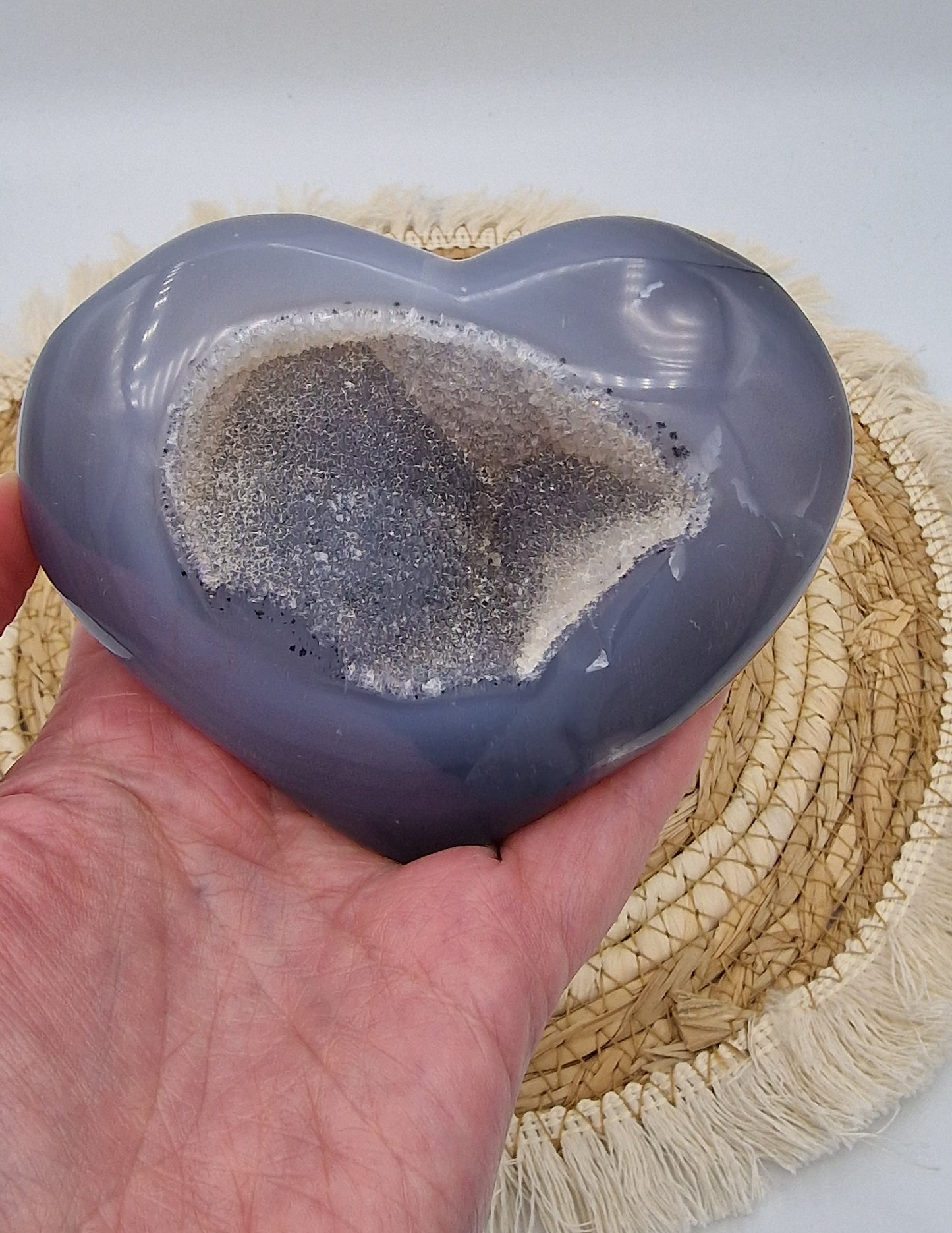 Druzy Agaathart op standaard