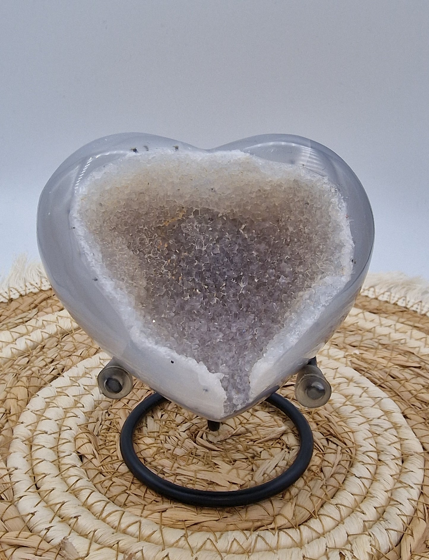 Druzy Agaathart op standaard