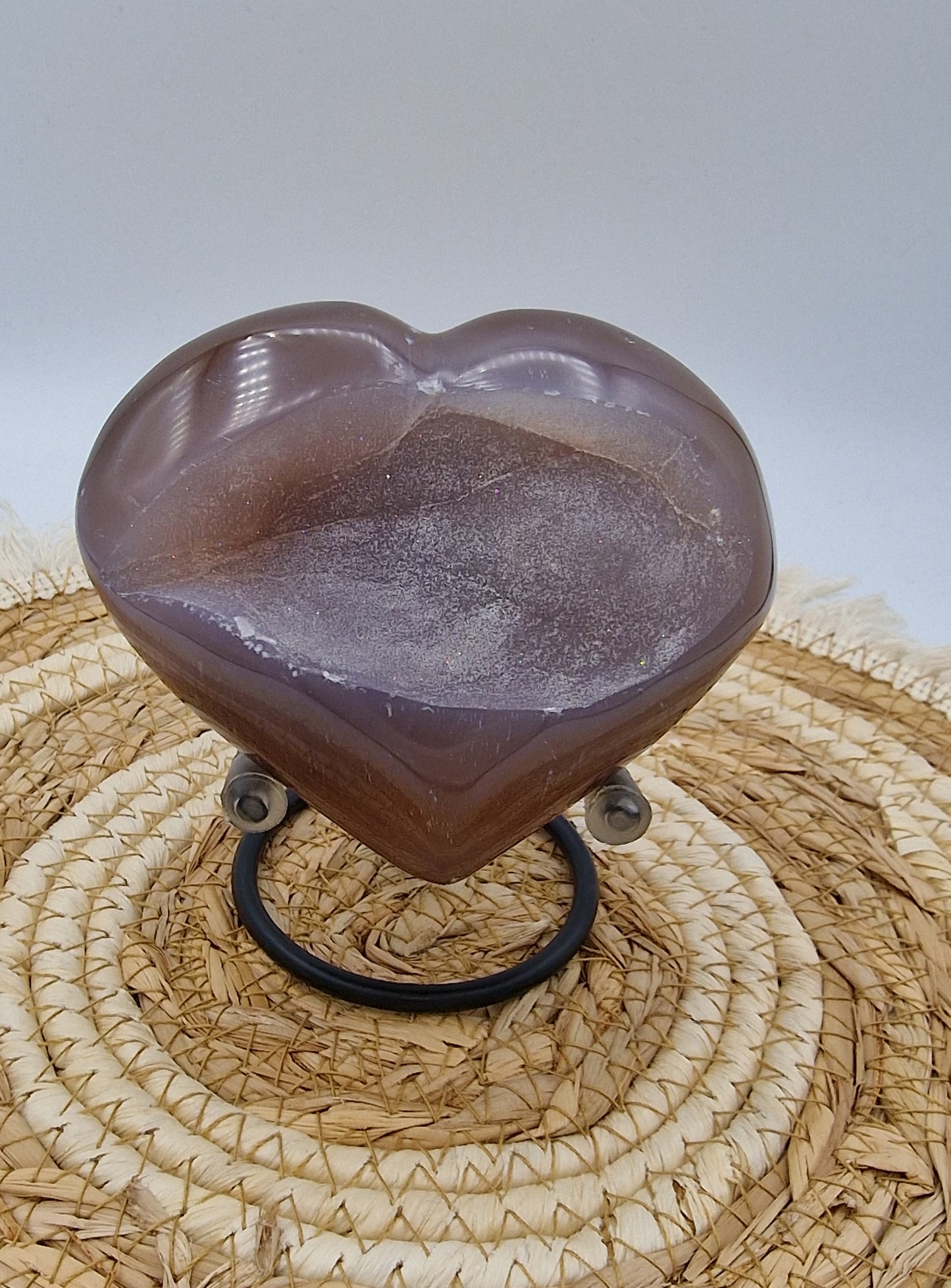 Druzy Agaathart op standaard