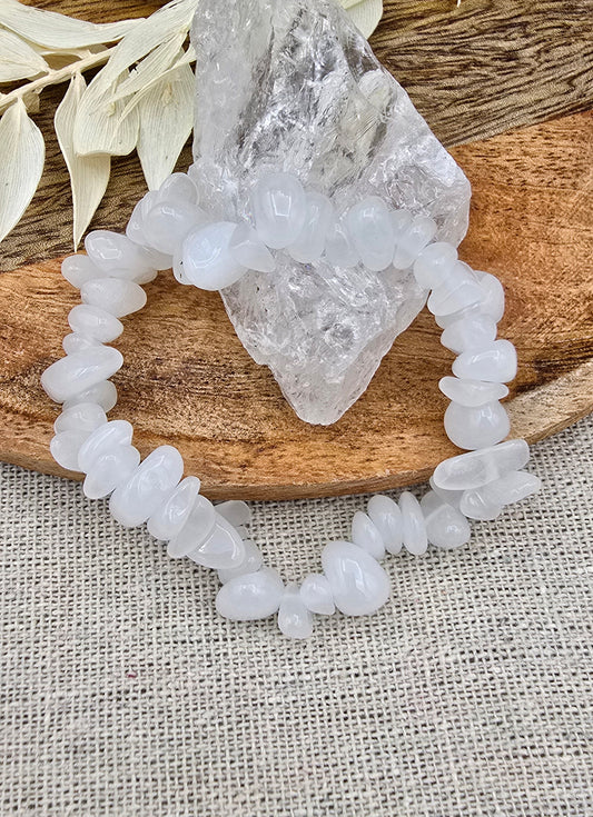 Witte Jade splitarmband